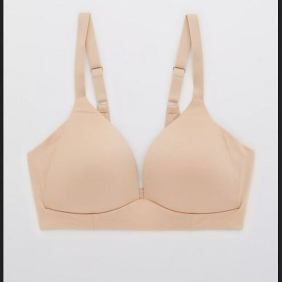🥬NWT aerie Bra Sunnie Wireless Lightly Lined Bra Soft Stretchy Wirefree Deep V - Picture 4 of 14